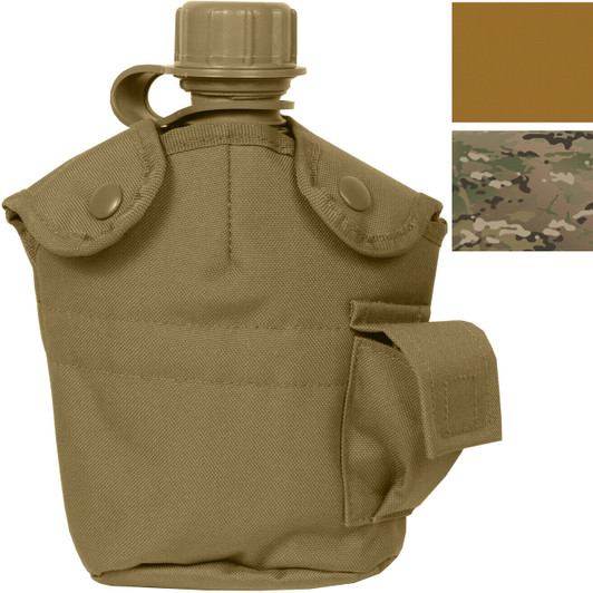 Tactical Canteen Cover 1 Qt MOLLE Compatible Army Military Camping Travel
