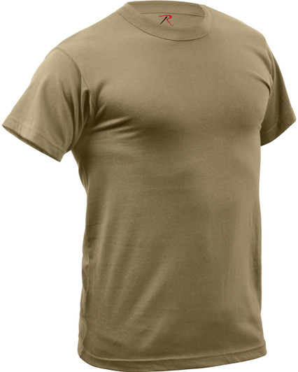 3 Pack - Coyote Brown AR 670-1 Compliant Quick Dry Moisture Wicking Army T-Shirt