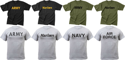 US Military PT T-Shirt Physical Training Tactical Workout Exercise Gym Running