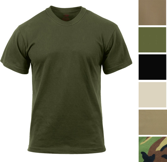Quick Dry Tactical T-Shirt Solid Moisture Wicking Military Army Crew Workout Tee