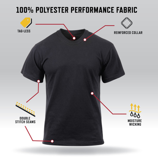 Quick Dry Tactical T-Shirt Solid Moisture Wicking Military Army Crew Workout Tee