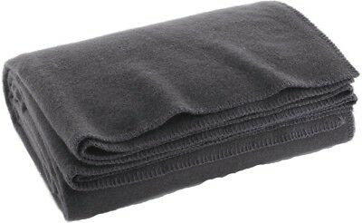 Grey Wool Camping Blanket | Warm Winter Survival Blanket 62" x 80"