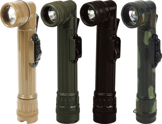 Mini Angle Head Tactical Flashlight Waterproof 6" Army Military Camping Survival