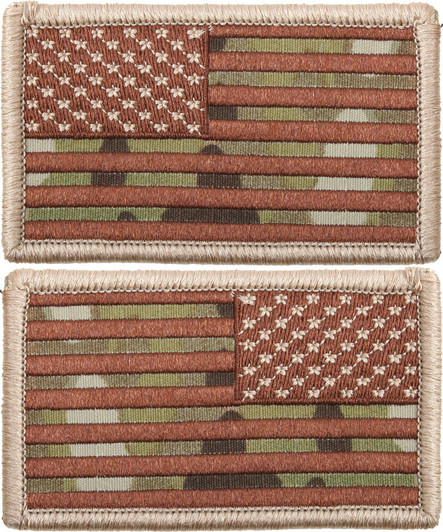 MultiCam US Flag Patch Hook-Loop American Military Army Camo OCP Scorpion