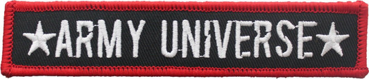 2-Pack Army Universe Official Patch with Hook Back 1" x 5" Black with Red Border