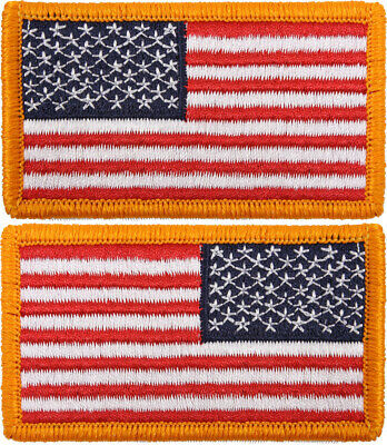2 Pack US Flag Patch Red White Blue USA Military Tactical Uniform American