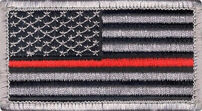 Thin Red Line USA Support Police American Flag Patch 1 7/8" x 3 3/8"