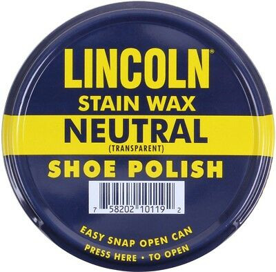 Lincoln Neutral  USMC Stain Wax Shoe Polish 2 1/8oz. Can