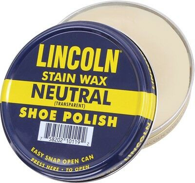 Lincoln Neutral  USMC Stain Wax Shoe Polish 2 1/8oz. Can