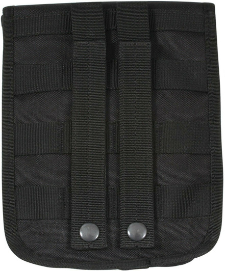 Black 2 Pocket Ammo Pouch 600D Tactical Poly MOLLE Utility Attachment 8" x 6.5"