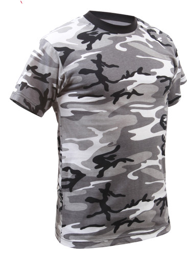 Mens City Camouflage Tactical Military Short Sleeve Army Camo T-Shirt