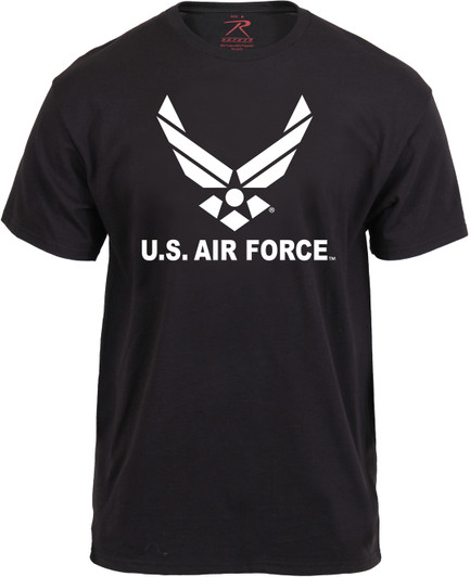 Black US Air Force Wing Logo Official USAF T-Shirt