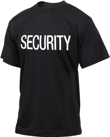 Black Quick Dry Performance Double Sided Security T-Shirt