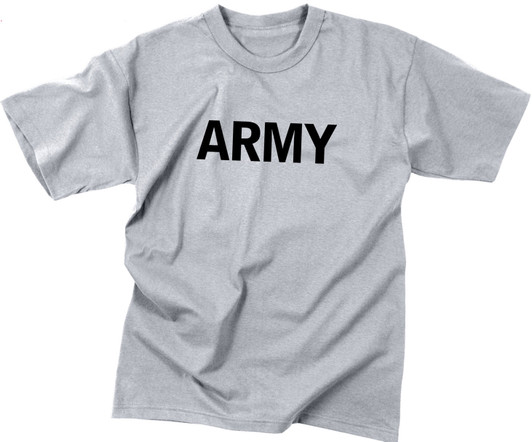 Kids Grey Official Army Physical Training PT T-Shirt Boot Camp Tee