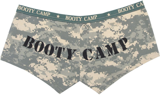 Womens ACU Digital Camouflage Booty Camp Slim Fit Booty Shorts Underwear