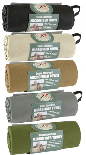 Microfiber Towel Quick Drying Absorbent Antibacterial Lightweight Packable Army