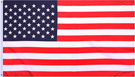 US Flag 3' x 5' Grommets American Patriotic Red White & Blue Indoor Outdoor