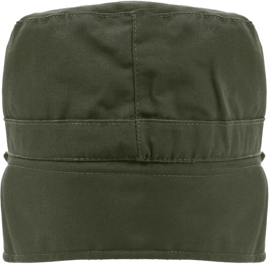 Olive Drab Fatigue Hat with Padded Ear Flaps - Tactical Fitted Winter Patrol Cap