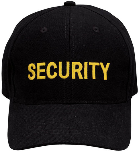 Black & Gold Embroidered Security Adjustable Cap