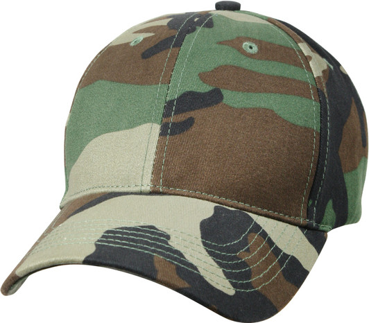 Kids Woodland Camouflage Military Low Profile Adjustable Baseball Cap
