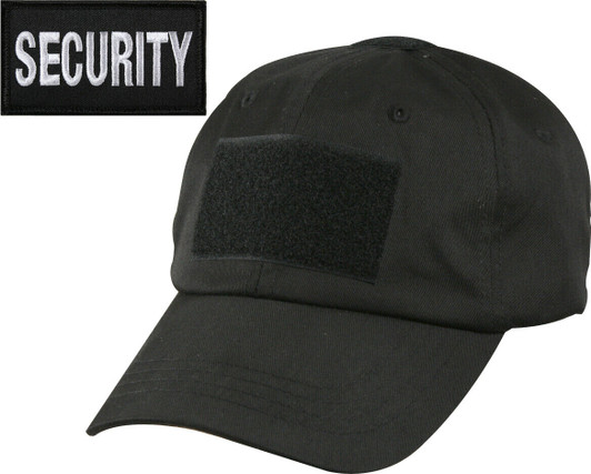 Black Tactical SECURITY Operator Cap with Removable Security Patch