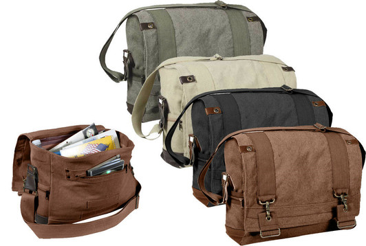 Vintage Military B-15 Pilot Tactical Messenger Shoulder Bag
