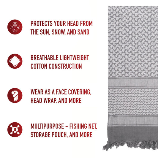 Military Shemagh Heavyweight Arab Tactical Desert Keffiyeh Scarf