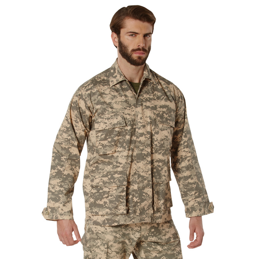 Mens ACU Digital Camouflage Military BDU Shirt Uniform Army Coat Fatigues
