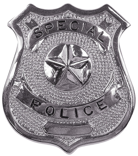 Silver Special Police Shield Badge