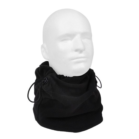 Black Fleece Balaclava Warm Winter Adjustable Double Layer Head Neck Face Cover