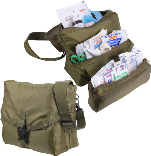 Olive Drab EMS EMT Army Medic Public Safety Medical Kit Bag