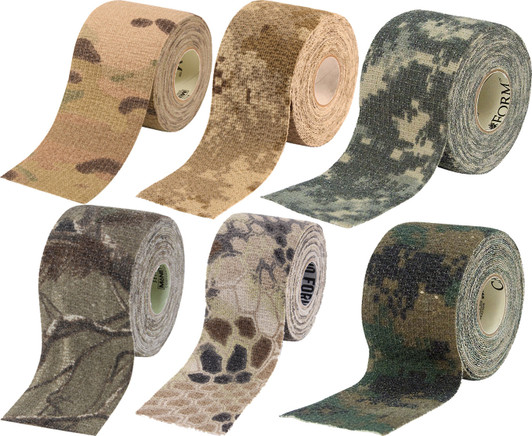 McNett Self-Clinging Form Tape Roll Camouflage Military USA Made Rifle Tape