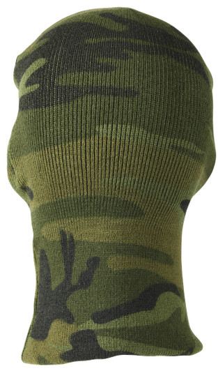 Woodland Camouflage Winter Cold Weather Three Hole Acrylic Military Face Mask