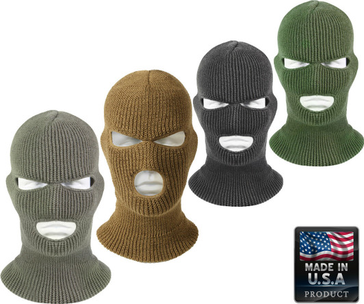 Acrylic Tactical Three Hole Face Mask Military Ski Mask Balaclava USA Made