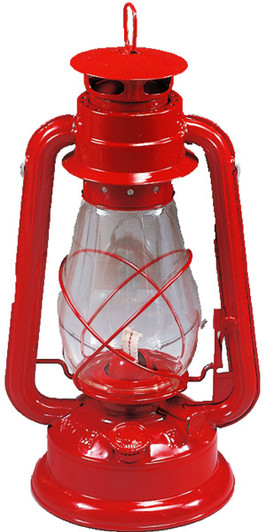 Red Outdoor Camping Lamp Kerosene Lantern 12"