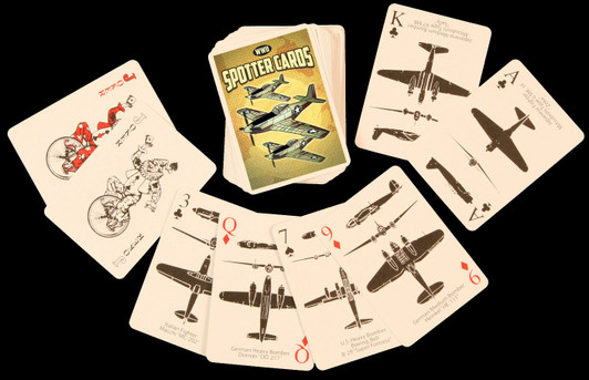 WWII Spotter Plane Playing Cards, Military Aircraft WW2 War Airplane Replica Card