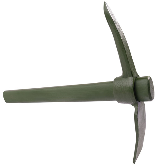 Olive Drab Military Metal Pick Mattock w/ Wood Handle