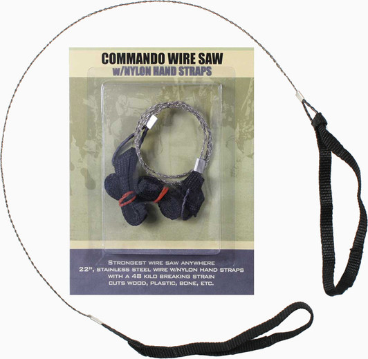 Stainless Steel Commando Wire Saw W/ Nylon Hand Straps