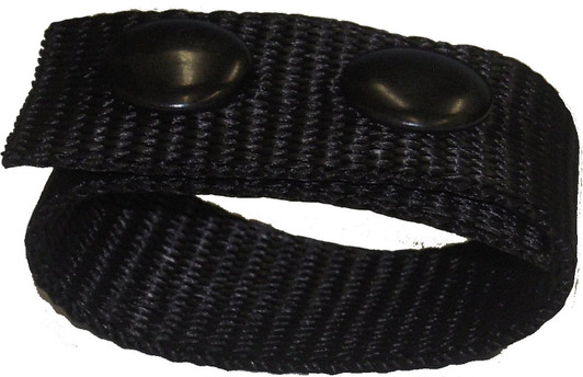4 Pack Black Tactical Belt Keepers Dual Snap Closure Law Enforcement Police Duty