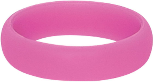 Pink Silicone Ring Durable Non Conductive Comfortable Wedding Band Safe