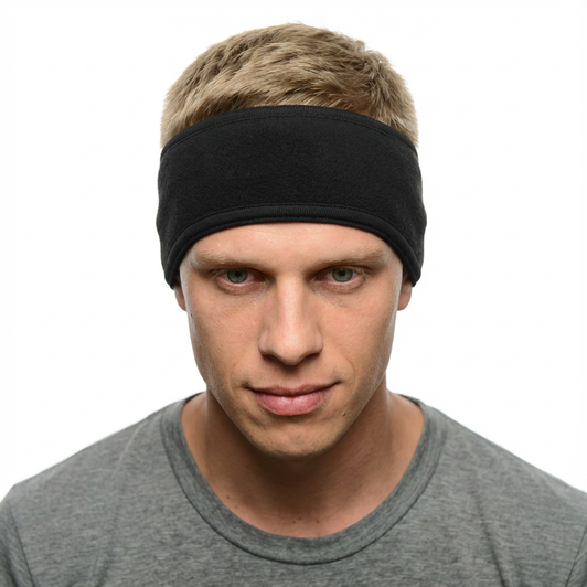 Black Fleece Warm Winter Sports Headband Ear Warmer