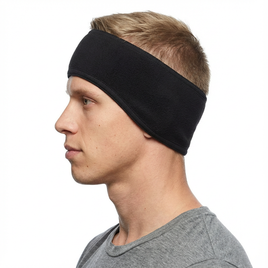 Black Fleece Warm Winter Sports Headband Ear Warmer