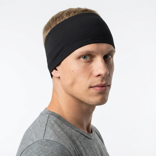 Black Fleece Warm Winter Sports Headband Ear Warmer