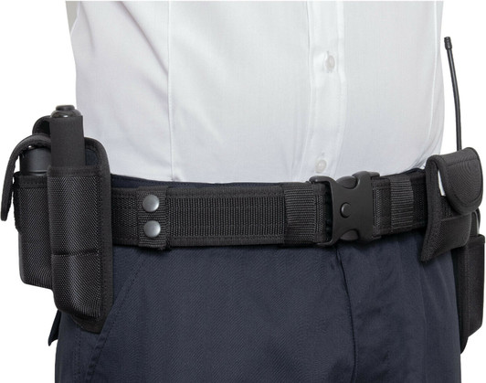 Black Deluxe Duty Belt & 7 Tactical Pouches Heavy Duty Law Enforcement Police