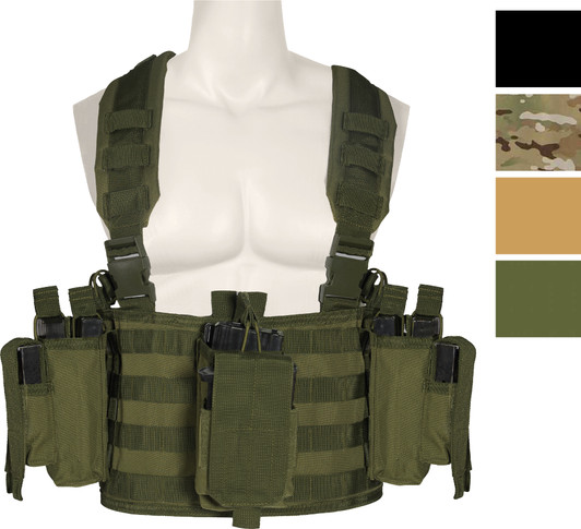Tactical Operator Chest Rig MOLLE Pouches Belt Military Police Army Vest Harness