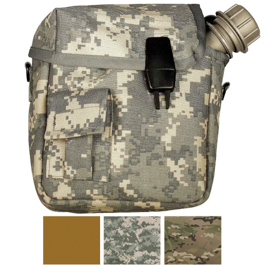 2 Quart Bladder Canteen Cover MOLLE Enhanced Military Nylon Camo Travel Camping