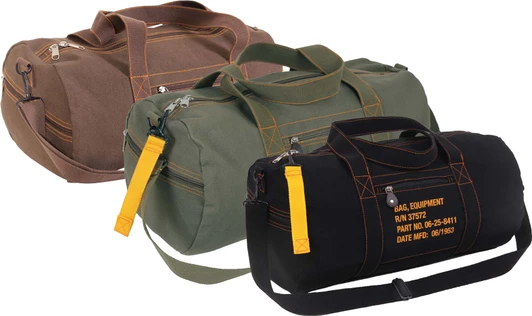 Cotton Canvas Travel Equipment Flight Carry Duffle Shoulder Bag