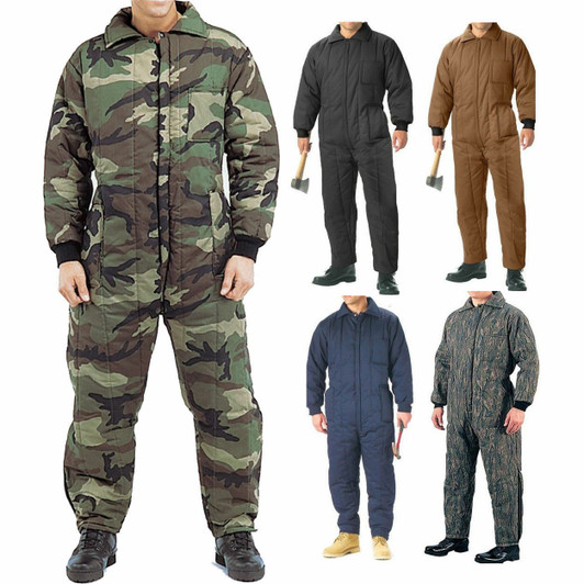 Cold Weather Insulated Coveralls, Uniform Work Duty Military Insulated Jumpsuit