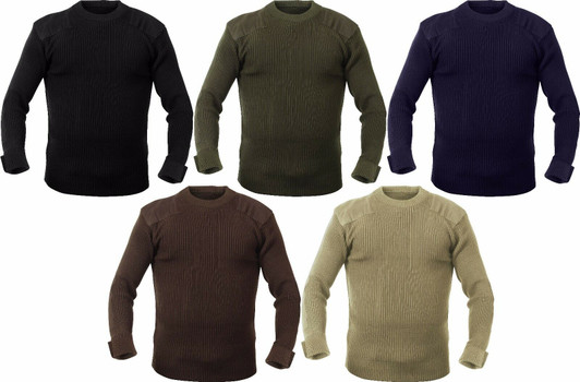 Crew Neck Acrylic Military Sweater Uniform Army Commando Thick Warm Winter
