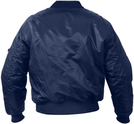 Navy Blue Military Air Force MA-1 Reversible Bomber Coat Flight Jacket
